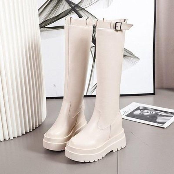 boots winter fashion chunky platform long woman hidden wedges motorcycle botas drop women pu leather knee high, Black
boots winter fashion chunky platform long woman hidden wedges motorcycle botas drop women pu leather knee high, Black