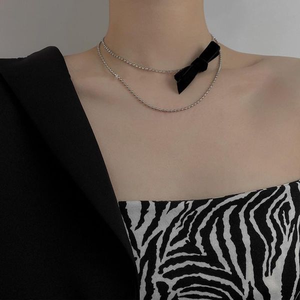chokers u-magical luxury double layer black color bow-knot necklace for women temperament round beads chain jewelry, Golden;silver
chokers u-magical luxury double layer black color bow-knot necklace for women temperament round beads chain jewelry, Golden;silver