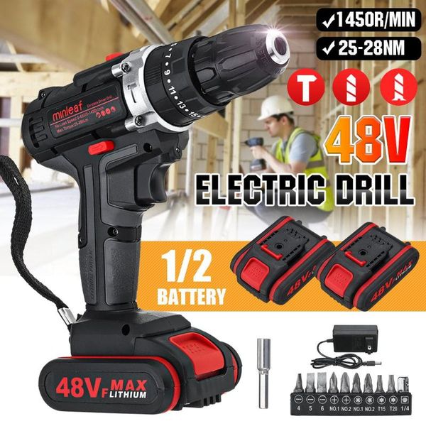 professiona electric drills 48v 3 in 1 impact screwdriver with lithium battery cordless drill hammer 25+3 torque power tool
professiona electric drills 48v 3 in 1 impact screwdriver with lithium battery cordless drill hammer 25+3 torque power tool