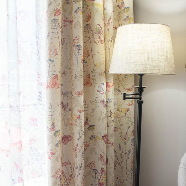 modern simplicity american country retro cotton and linen semi-shading butterfly dream print curtain for living roombedroom
modern simplicity american country retro cotton and linen semi-shading butterfly dream print curtain for living roombedroom