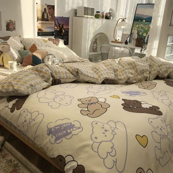 bedding sets lovely cartoon bear set kid teen,single double cotton twin full king home textile bedsheet pillow case quilt cover
bedding sets lovely cartoon bear set kid teen,single double cotton twin full king home textile bedsheet pillow case quilt cover