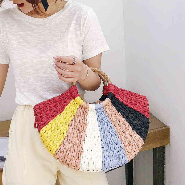 shopping bags sac main en demi cercle tiss pour femmes fait la fourre tout de plage bohme paille mode poigne tricote 220303
shopping bags sac main en demi cercle tiss pour femmes fait la fourre tout de plage bohme paille mode poigne tricote 220303