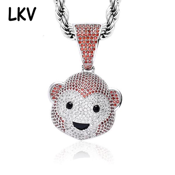 cute cartoon monkey necklace pendant gold plated micro zircon hip hop rap, Silver
cute cartoon monkey necklace pendant gold plated micro zircon hip hop rap, Silver