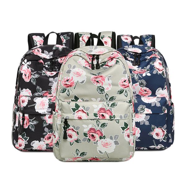 printed flowers waterproof nylon large-capacity student school bag ladies travel backpack
printed flowers waterproof nylon large-capacity student school bag ladies travel backpack