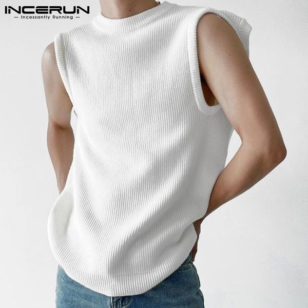 men' tank incerun 2021 korean style men knitted round neck solid comfortable waistcoat handsome all-match simple two-wear vests -5xl, White;black
men' tank incerun 2021 korean style men knitted round neck solid comfortable waistcoat handsome all-match simple two-wear vests -5xl, White;black
