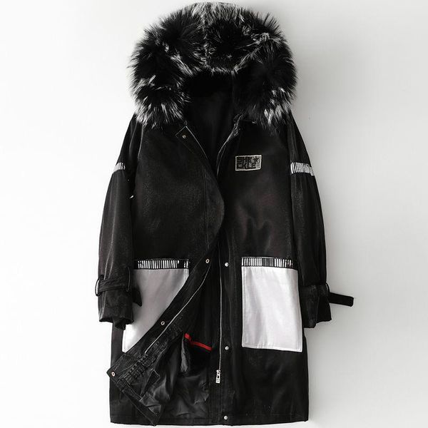 women's fur & faux 100% coat 2021 autumn and winter thicken raccoon collar hooded panda style parker coatfemale, Black
women's fur & faux 100% coat 2021 autumn and winter thicken raccoon collar hooded panda style parker coatfemale, Black