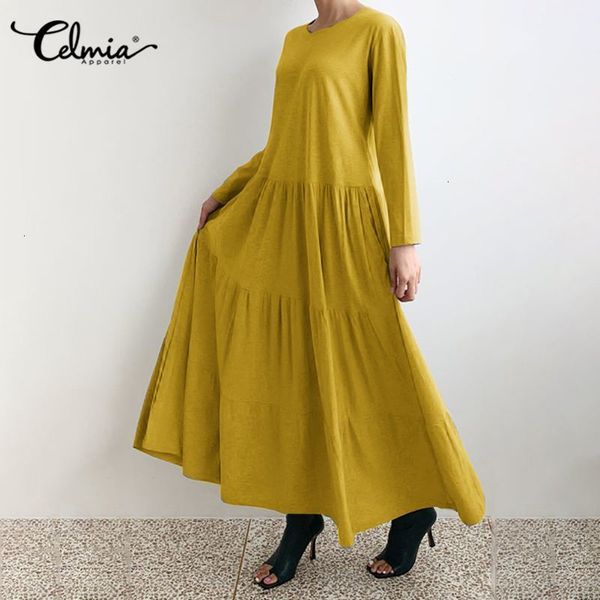 casual dresses dresses celmia women's fashion o-neck dress sleeve ruffled maxi spring pockets party vestidos loose long r 889r, Black;gray
casual dresses dresses celmia women's fashion o-neck dress sleeve ruffled maxi spring pockets party vestidos loose long r 889r, Black;gray