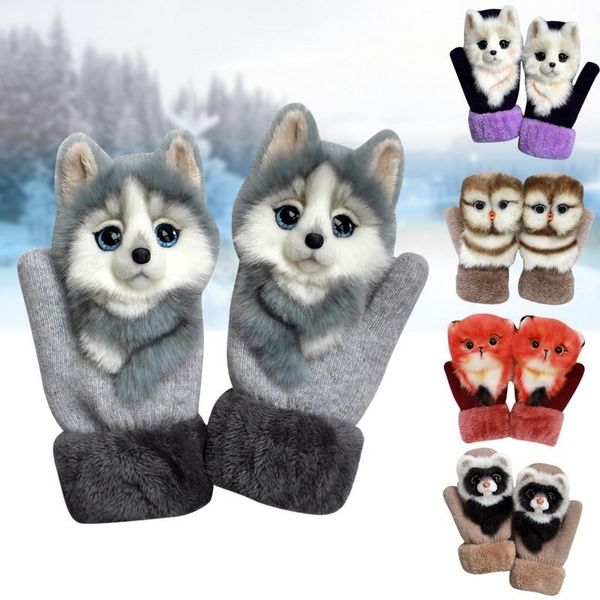 five fingers gloves 2021 animal pattern autumn and winter warmth plush knitted for women, Blue;gray
five fingers gloves 2021 animal pattern autumn and winter warmth plush knitted for women, Blue;gray
