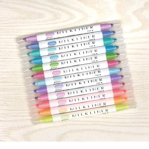 12pcs/set cute highlighter marker pens for writing kawaii dual colors art marker pens school office supplies korean st jllvdr
12pcs/set cute highlighter marker pens for writing kawaii dual colors art marker pens school office supplies korean st jllvdr