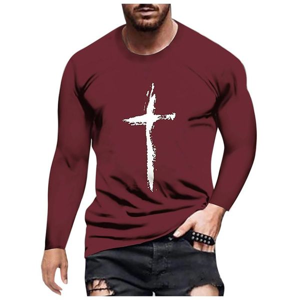 men's t-shirts feitong men long sleeve shirts autumn winter fashion cross print round neck casual halloween streetwear, White;black
men's t-shirts feitong men long sleeve shirts autumn winter fashion cross print round neck casual halloween streetwear, White;black