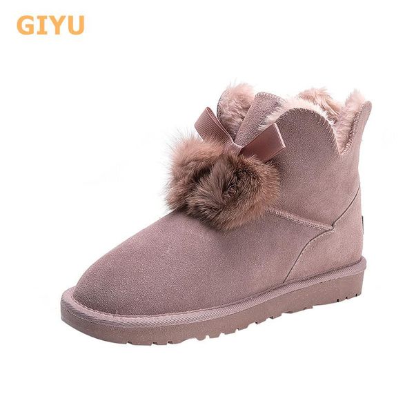 boots genuine leather snow women cowhide short 2021 winter non-slip girl sweet fur ball cotton shoes, Black
boots genuine leather snow women cowhide short 2021 winter non-slip girl sweet fur ball cotton shoes, Black