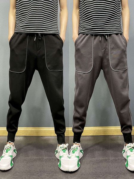 spring knitted pants men's fashion brand net red casual pants men's elastic waist drawstring harlan spirit little pants, Blue
spring knitted pants men's fashion brand net red casual pants men's elastic waist drawstring harlan spirit little pants, Blue