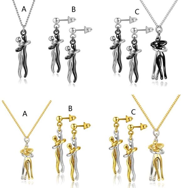 earrings & necklace abstract lover hug drop wicca amulet love body embrace pendant necklaces jewelry romantic valentine gift women, Silver
earrings & necklace abstract lover hug drop wicca amulet love body embrace pendant necklaces jewelry romantic valentine gift women, Silver
