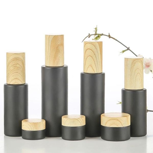 storage bottles & jars 1pc matte black glass skin care travel eye cream bottle cosmetic container lotion spray with wood grain lid
storage bottles & jars 1pc matte black glass skin care travel eye cream bottle cosmetic container lotion spray with wood grain lid