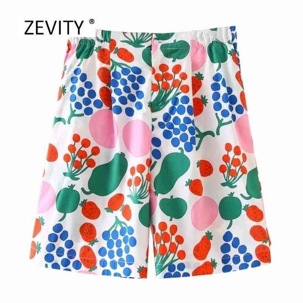 women tropical fruit print casual loose bermuda shorts lady chic elastic waist pockets shorts pantalone cortos p816 210621, White;black
women tropical fruit print casual loose bermuda shorts lady chic elastic waist pockets shorts pantalone cortos p816 210621, White;black