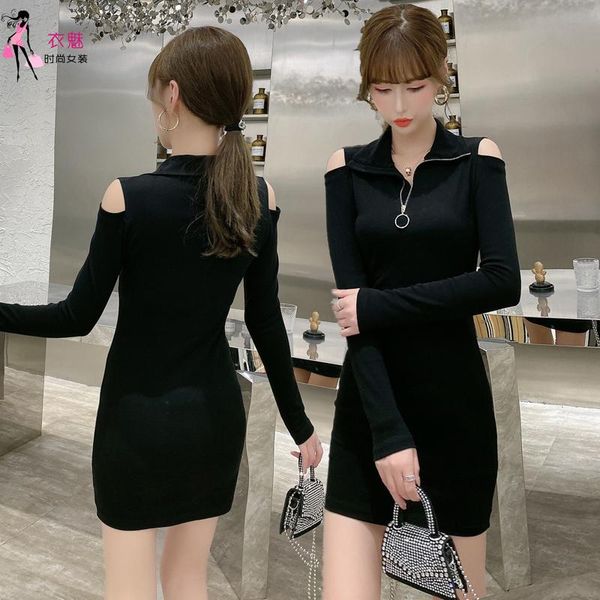 casual dresses black t shirt cut shoulder bandage dress women turn down collar long sleeve mini causal spring short vestido, Black;gray
casual dresses black t shirt cut shoulder bandage dress women turn down collar long sleeve mini causal spring short vestido, Black;gray