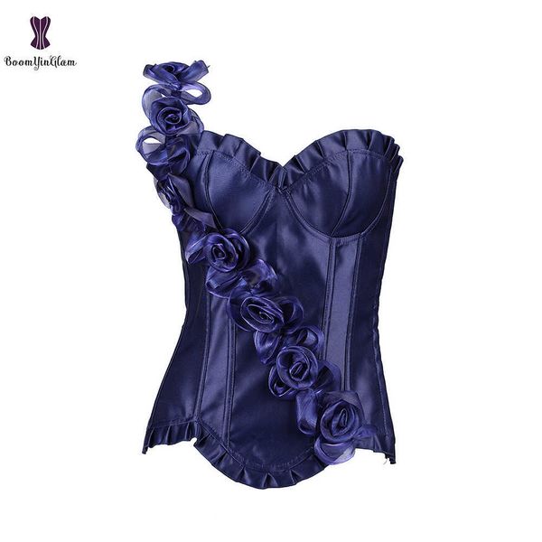 blue women one-shoulder strap vintage rose lace up boned overbust corset bustier bodyshaper 806#
blue women one-shoulder strap vintage rose lace up boned overbust corset bustier bodyshaper 806#