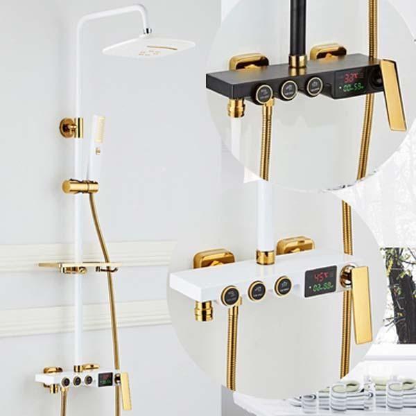 bathroom shower sets silver faucet wall mounted set rain and cold bathtub mixer tap digital display
bathroom shower sets silver faucet wall mounted set rain and cold bathtub mixer tap digital display