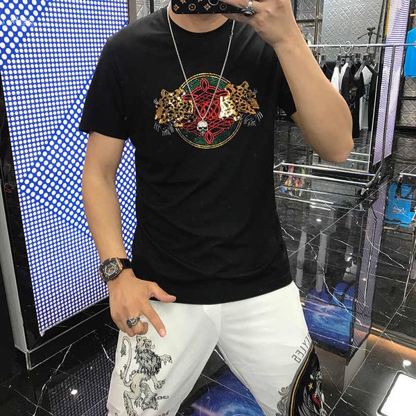 men's t-shirts summer stripes short strass fashion thin tiger fit god half man t-shirt svfj, White;black
men's t-shirts summer stripes short strass fashion thin tiger fit god half man t-shirt svfj, White;black