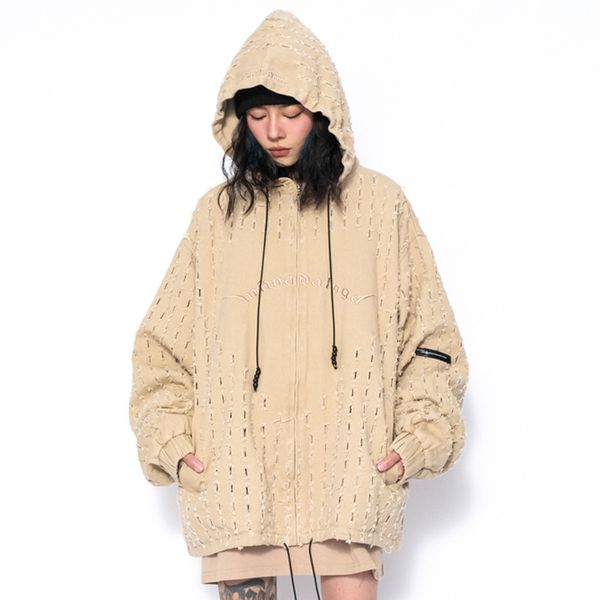 men's jackets hollow sweatshirt hole streetwear hip hop loose fashion brand hoodie jacket women oversize hooded cardigan coat 2i48, Black;brown
men's jackets hollow sweatshirt hole streetwear hip hop loose fashion brand hoodie jacket women oversize hooded cardigan coat 2i48, Black;brown