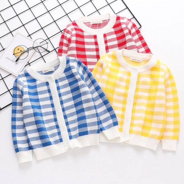 pullover 1-6y autumn winter retro checkered cardigan children's sweater, Blue
pullover 1-6y autumn winter retro checkered cardigan children's sweater, Blue