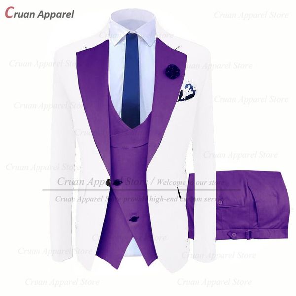 men's suits & blazers (20 colors) latest white purple wedding men set slim fit groomsmen groom tuxedo tailor-made stylish jacket vest p, White;black
men's suits & blazers (20 colors) latest white purple wedding men set slim fit groomsmen groom tuxedo tailor-made stylish jacket vest p, White;black