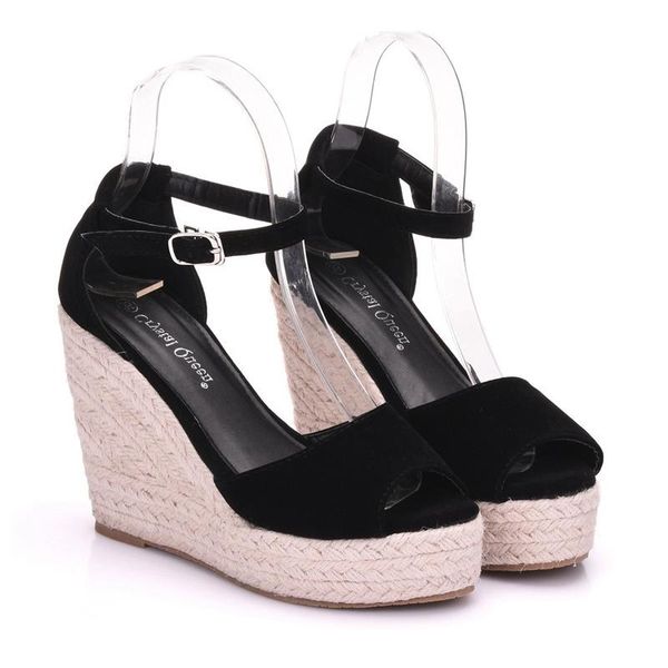 plus size bohemian women sandals ankle strap straw platform wedges for female shoes flock high heels cover heel sandal, Black
plus size bohemian women sandals ankle strap straw platform wedges for female shoes flock high heels cover heel sandal, Black