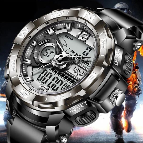 wristwatches mens watches lige sport men quartz wristwatch creative diving waterproof alarm watch dual display clock relogio masculino +box, Slivery;brown
wristwatches mens watches lige sport men quartz wristwatch creative diving waterproof alarm watch dual display clock relogio masculino +box, Slivery;brown