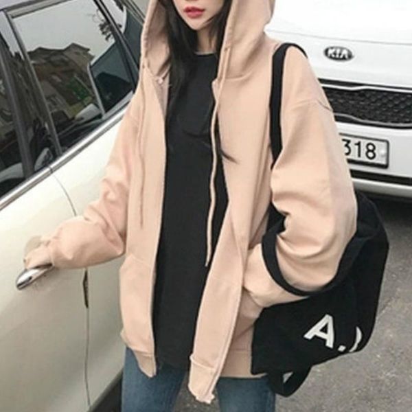 women's jackets basic women bf style 2022 spring loose thin zipper chic leisure femme coats minimalist solid girls outerwear fashion, Black;brown
women's jackets basic women bf style 2022 spring loose thin zipper chic leisure femme coats minimalist solid girls outerwear fashion, Black;brown