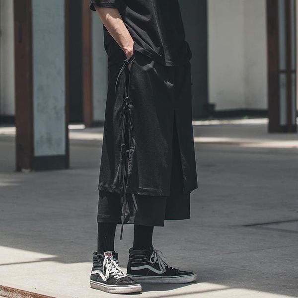 men's pants wide leg short casual 2021 spring and summer loose fashion multi-functional dark octuple, Black
men's pants wide leg short casual 2021 spring and summer loose fashion multi-functional dark octuple, Black