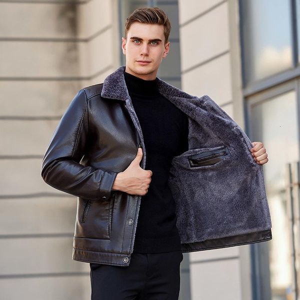 men's fur & faux 2021 sheepskin jacket winter thick leather garment casual flocking clothing men, Black
men's fur & faux 2021 sheepskin jacket winter thick leather garment casual flocking clothing men, Black