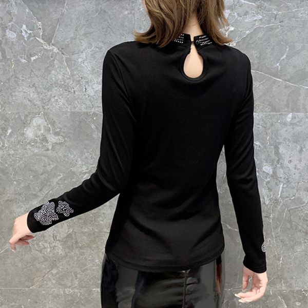 2021 fall winter korean style t-shirt chic hollow out shiny diamonds women cotton ropa mujer with fleece tees new t00402a xear, White
2021 fall winter korean style t-shirt chic hollow out shiny diamonds women cotton ropa mujer with fleece tees new t00402a xear, White