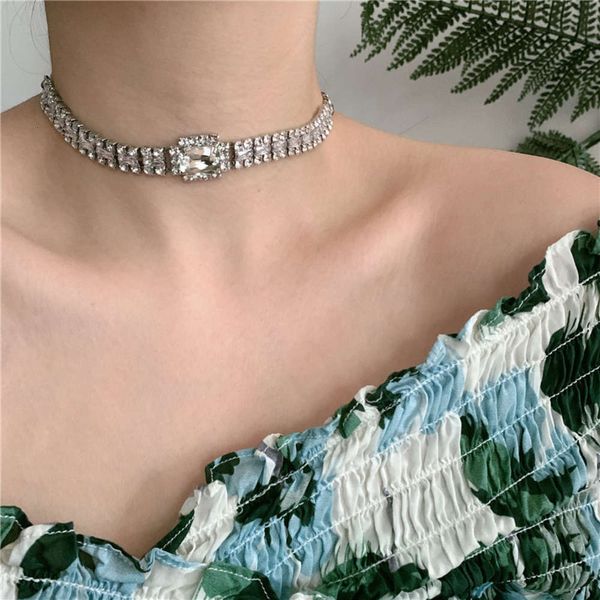 hbp fashion french light luxury collarbone chain women's short flash diamond necklace choker design cool wind collar, Silver
hbp fashion french light luxury collarbone chain women's short flash diamond necklace choker design cool wind collar, Silver