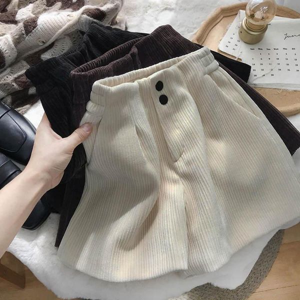 women's shorts autumn plus size s-5xl casual women high waist straight wide leg corduroy loose black short femme trousers c7734, White;black
women's shorts autumn plus size s-5xl casual women high waist straight wide leg corduroy loose black short femme trousers c7734, White;black