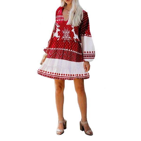 casual dresses women christmas printing midi dress, lantern sleeve one-piece, loose v-neck for spring, fall, Black;gray
casual dresses women christmas printing midi dress, lantern sleeve one-piece, loose v-neck for spring, fall, Black;gray