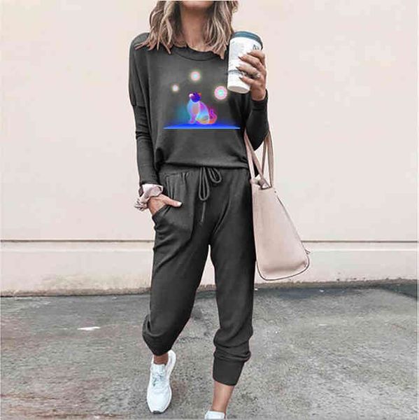 women's two piece pants spring and european american autumn released solid color long leisure suit sleeve o3hh, White
women's two piece pants spring and european american autumn released solid color long leisure suit sleeve o3hh, White