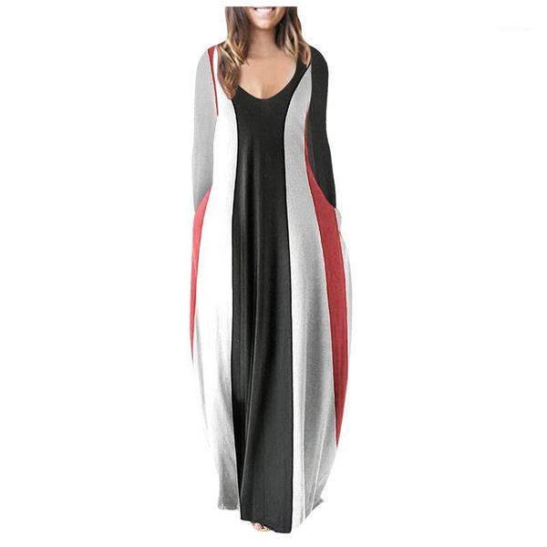 casual dresses 8 colors loose womens dress v-neck autumn simple print long sleeve maxi striped 2021 pockets female robe, Black;gray
casual dresses 8 colors loose womens dress v-neck autumn simple print long sleeve maxi striped 2021 pockets female robe, Black;gray