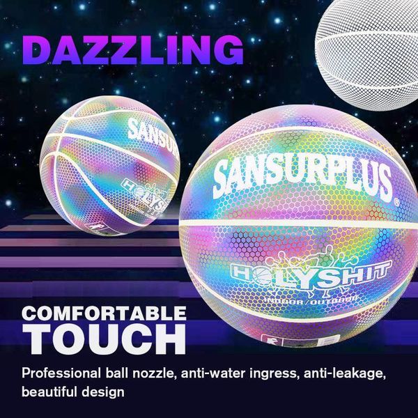 party favor holographic reflective basketball ball wear-resistant luminous night light glowing drop
party favor holographic reflective basketball ball wear-resistant luminous night light glowing drop