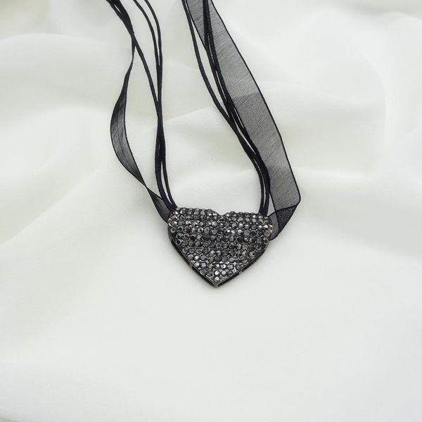 pendant necklaces antique black heart shape necklace with ribbon faux suede leather cords fashion jewelry 14g, Silver
pendant necklaces antique black heart shape necklace with ribbon faux suede leather cords fashion jewelry 14g, Silver
