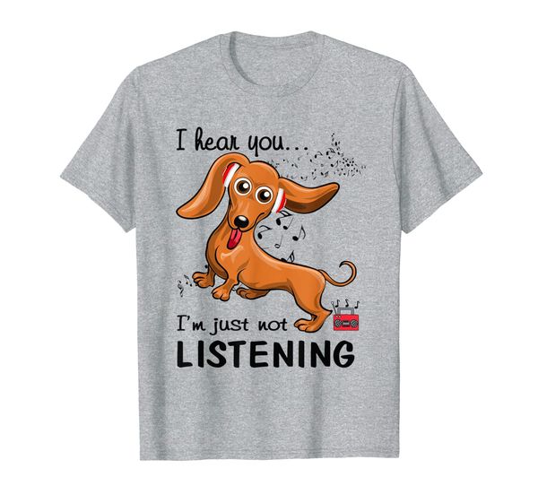 dachshund i hear you i'm just not listening dachshund lover t-shirt, White;black
dachshund i hear you i'm just not listening dachshund lover t-shirt, White;black