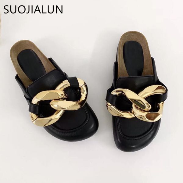 suojialun brand design vrouwen slipper mode grote gouden ketting sandalen schoenen ronde neus slip op muilezels platte hak casual slides 60%, Black
suojialun brand design vrouwen slipper mode grote gouden ketting sandalen schoenen ronde neus slip op muilezels platte hak casual slides 60%, Black