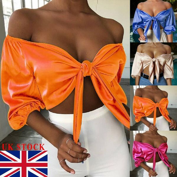 slash neck women off shoulder 3 4 sleeve cropped short shirts bow tie shirt summer party tee shirts, White
slash neck women off shoulder 3 4 sleeve cropped short shirts bow tie shirt summer party tee shirts, White