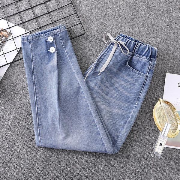 women's jeans loose elastic waist pants female high woman plus large size boyfriend for clothing 2021 trouser a6179, Blue
women's jeans loose elastic waist pants female high woman plus large size boyfriend for clothing 2021 trouser a6179, Blue