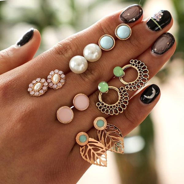 stud fashion charm bohemian 6pcs/set luxury round earrings for women geometric stone set jewelry pendientes 2021, Golden;silver
stud fashion charm bohemian 6pcs/set luxury round earrings for women geometric stone set jewelry pendientes 2021, Golden;silver