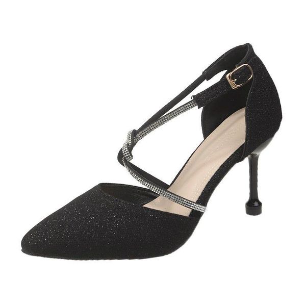 dress shoes pumps women thin heels pointed toe crystal high ladies wedding party office gladiator summer rome chaussure, Black
dress shoes pumps women thin heels pointed toe crystal high ladies wedding party office gladiator summer rome chaussure, Black