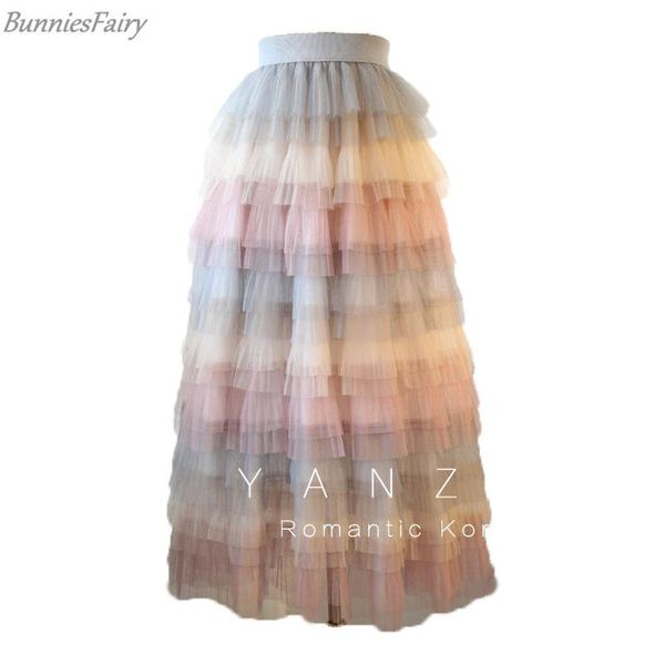 skirts bunniesfairy 2021 winter chic fashion korean princess rainbow block color gauze multi layer mesh cake maxi skirt casual tutu, Black
skirts bunniesfairy 2021 winter chic fashion korean princess rainbow block color gauze multi layer mesh cake maxi skirt casual tutu, Black
