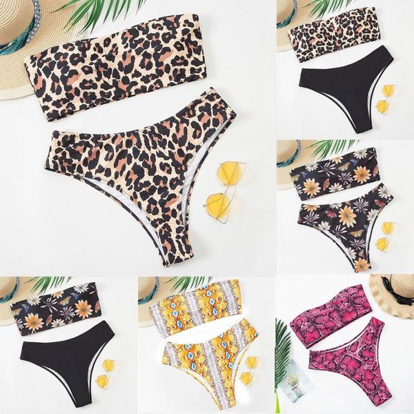 women's swimwear bikini 2021 women swimsuit high waist split with printed bralette #g, White;black
women's swimwear bikini 2021 women swimsuit high waist split with printed bralette #g, White;black