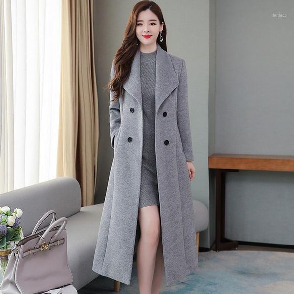 women's wool & blends thick woolen coat women autumn winter 2021 elegant fashion turn-down collar plus cotton liner warm slim long, Black
women's wool & blends thick woolen coat women autumn winter 2021 elegant fashion turn-down collar plus cotton liner warm slim long, Black