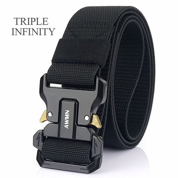 triple infinity elastic men's belt for jeans pants quick release metal pluggable buckle outdoor durable male tactical 220304, Black;brown
triple infinity elastic men's belt for jeans pants quick release metal pluggable buckle outdoor durable male tactical 220304, Black;brown