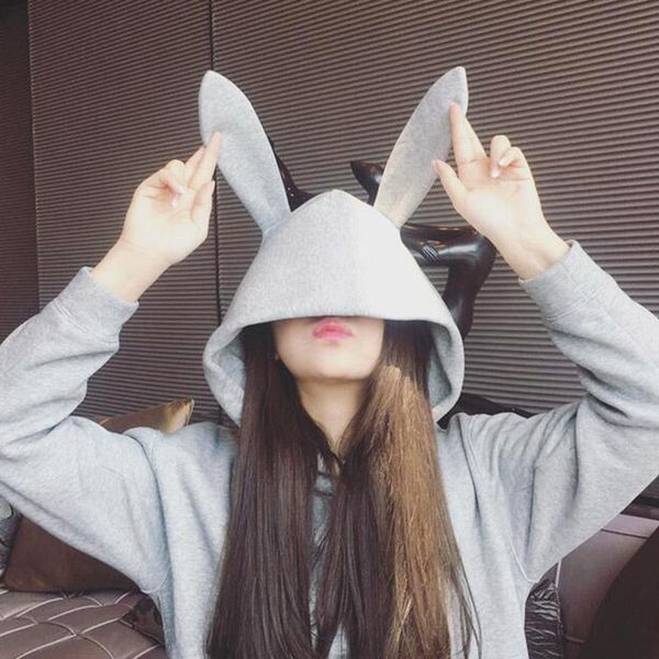 women's hoodies & sweatshirts kawaii ears sweatshirt women korean hoodie solid color poleron 2021 loose fashion casual large size 3xl, Black
women's hoodies & sweatshirts kawaii ears sweatshirt women korean hoodie solid color poleron 2021 loose fashion casual large size 3xl, Black